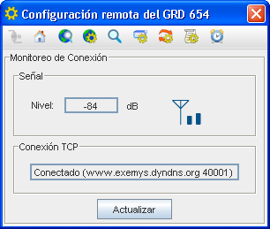 Ilustración 45 - Identificación de comandos del configurador remoto Una vez conectado el GRD se habilitan aquellos botones que corresponden según el modelo.