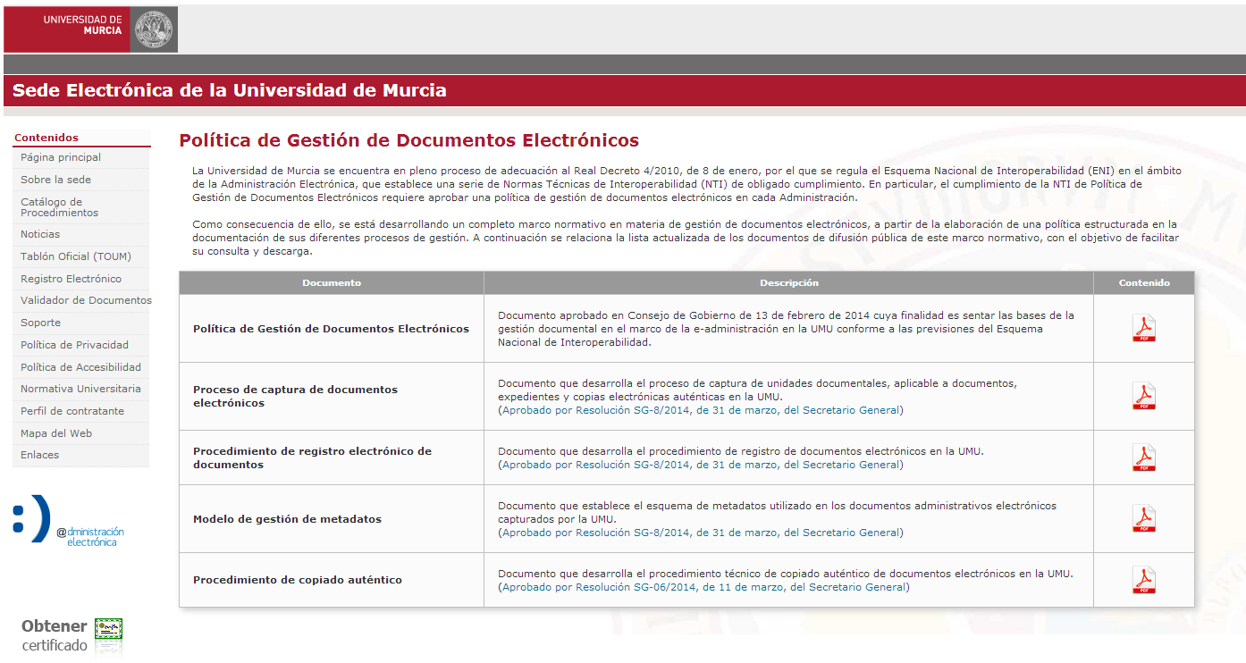 Adecuación a NTI de Copiado Auténtico Política de Gestión de Documentos Electrónicos
