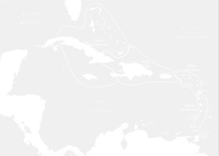 Los Taínos. Se extendieron en las Antillas a lo largo del Occidente de Cuba a la isla Guadalupe. Pero su florecimiento fue en Puerto Rico, específicamente en el este de Santo Domingo.
