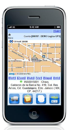 Móvil: Celular, Blackberry, iphone Rastreo Logístico Satelital v9 5 Localiza e Inmoviliza el Vehículo Mapas de calles de todo México y USA Abre y Cierra Seguros de Puertas Programa Límites de