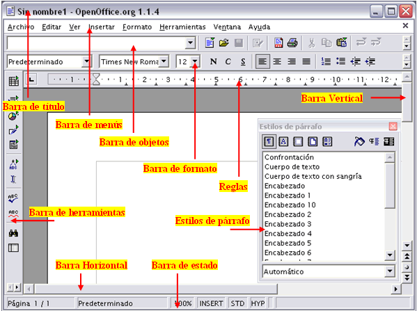 1. INTRODUCCIÓN. En esta unidad tendremos un primer contacto con la herramienta procesador de textos de OpenOffice.org, llamada Espronceda en Linex.