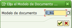 A continuación el sistema muestra una pantalla para seleccionar el modelo de documento que se desea crear.