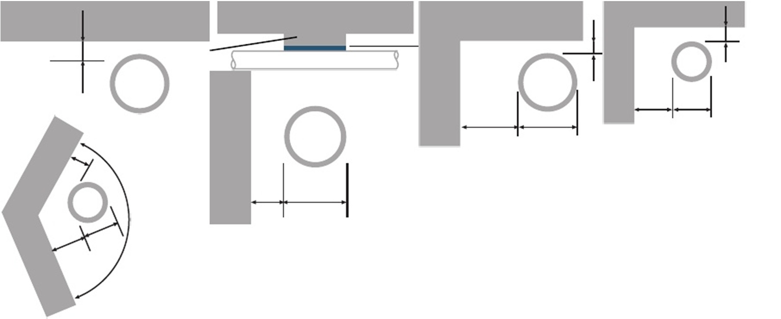 4 es decir... Diseño y construcción 14.3 Tuberías en cruce. Se debe de mantener tanto en paralelo como en cruce los 3 cm en ambos casos.