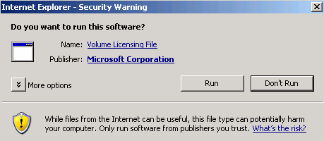 18. En esta advertencia de seguridad haga clic en el botón Abrir / Run para continuar con la ejecución del archivo de instalación. 19.