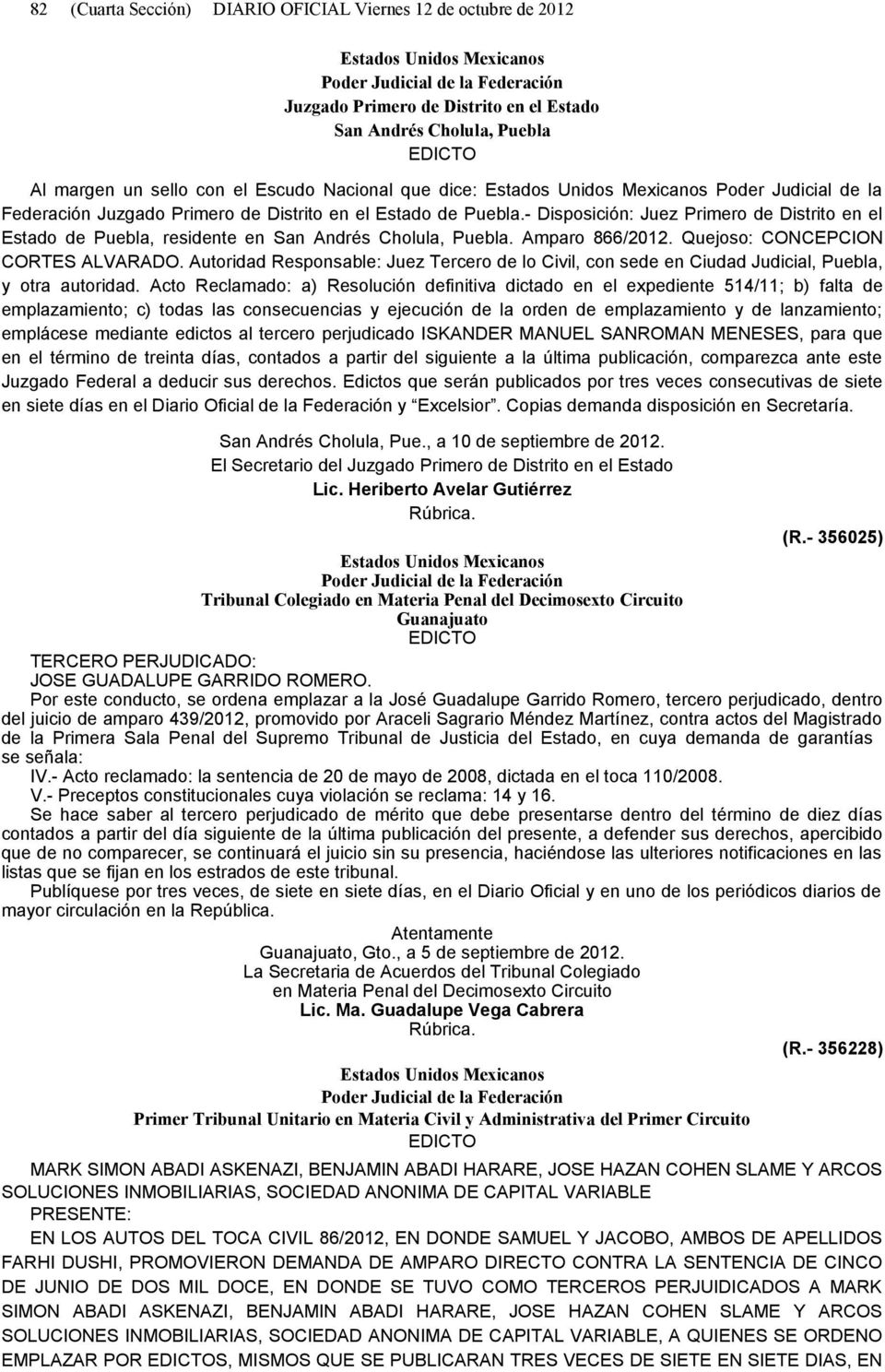Quejoso: CONCEPCION CORTES ALVARADO. Autoridad Responsable: Juez Tercero de lo Civil, con sede en Ciudad Judicial, Puebla, y otra autoridad.
