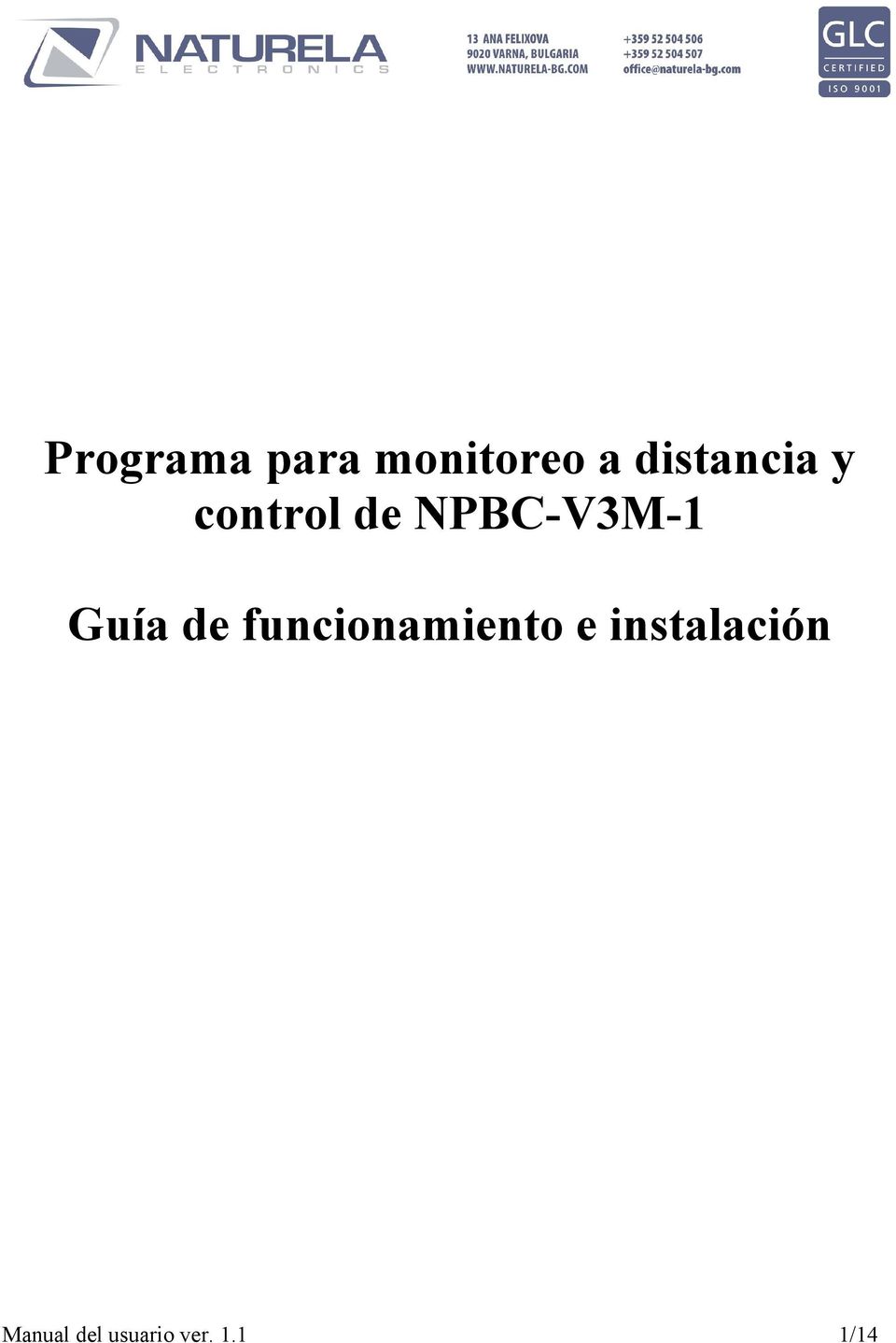 NPBC-V3M-1 Guía de