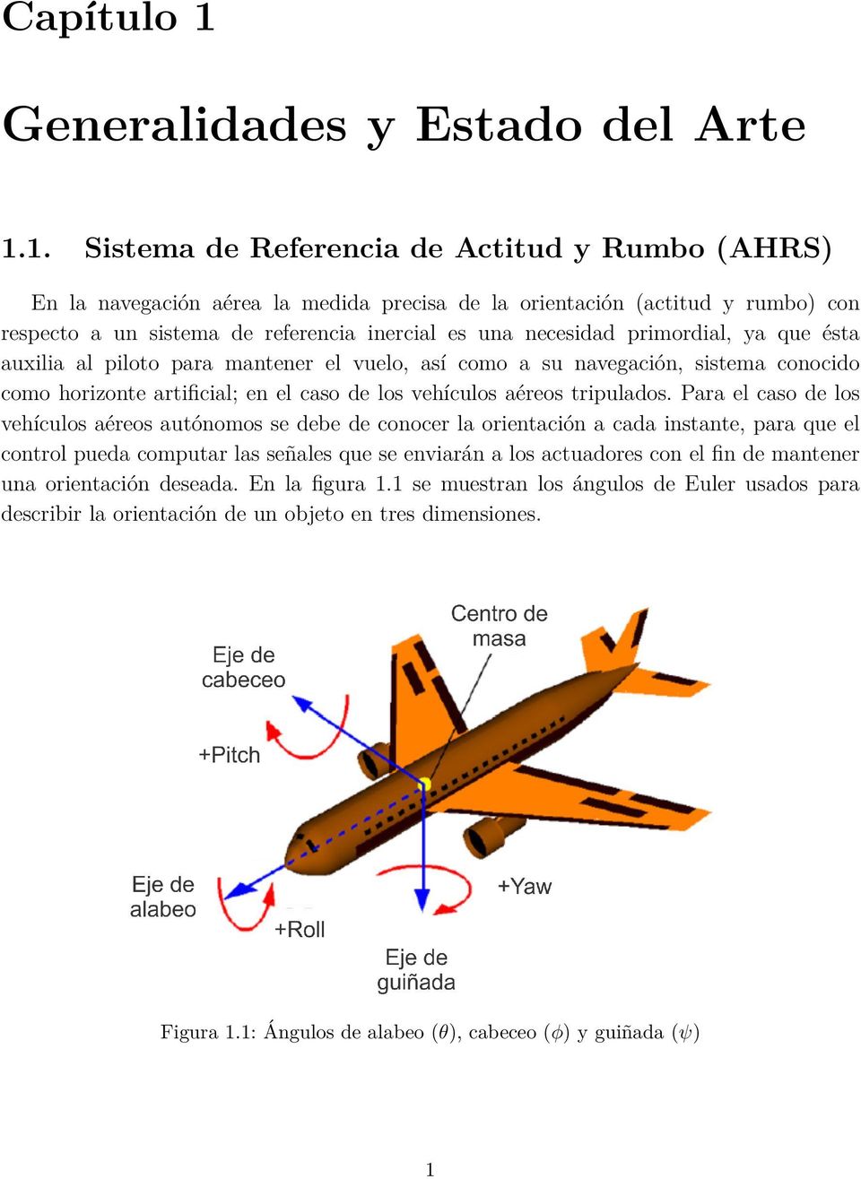 1. Sistema de Referencia de Actitud y Rumbo (AHRS) En la navegación aérea la medida precisa de la orientación (actitud y rumbo) con respecto a un sistema de referencia inercial es una necesidad