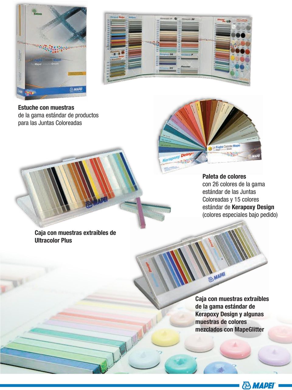 (colores especiales bajo pedido) Caja con muestras extraíbles de Ultracolor Plus Caja con muestras