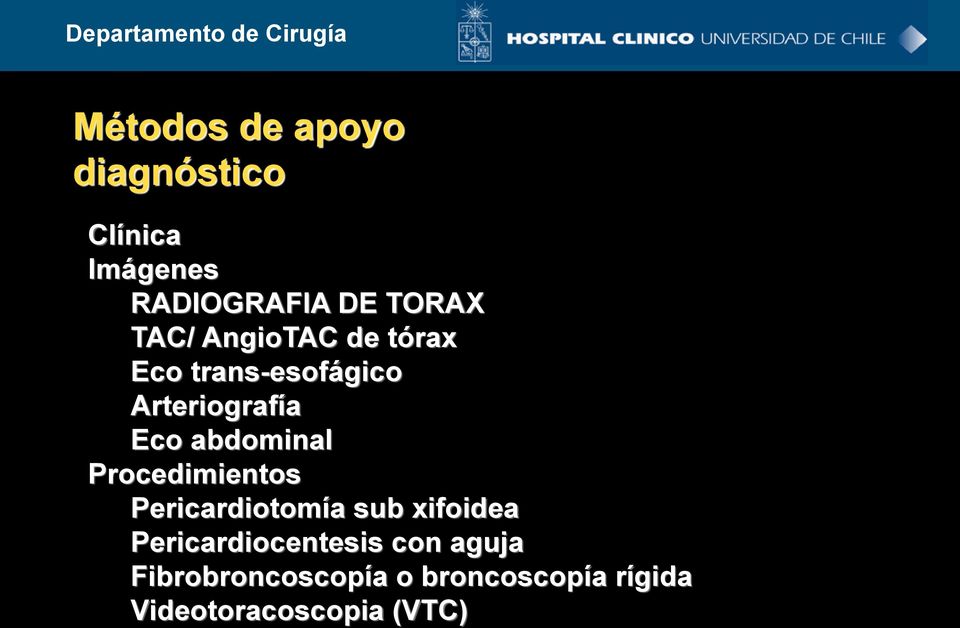 abdominal Procedimientos Pericardiotomía sub xifoidea