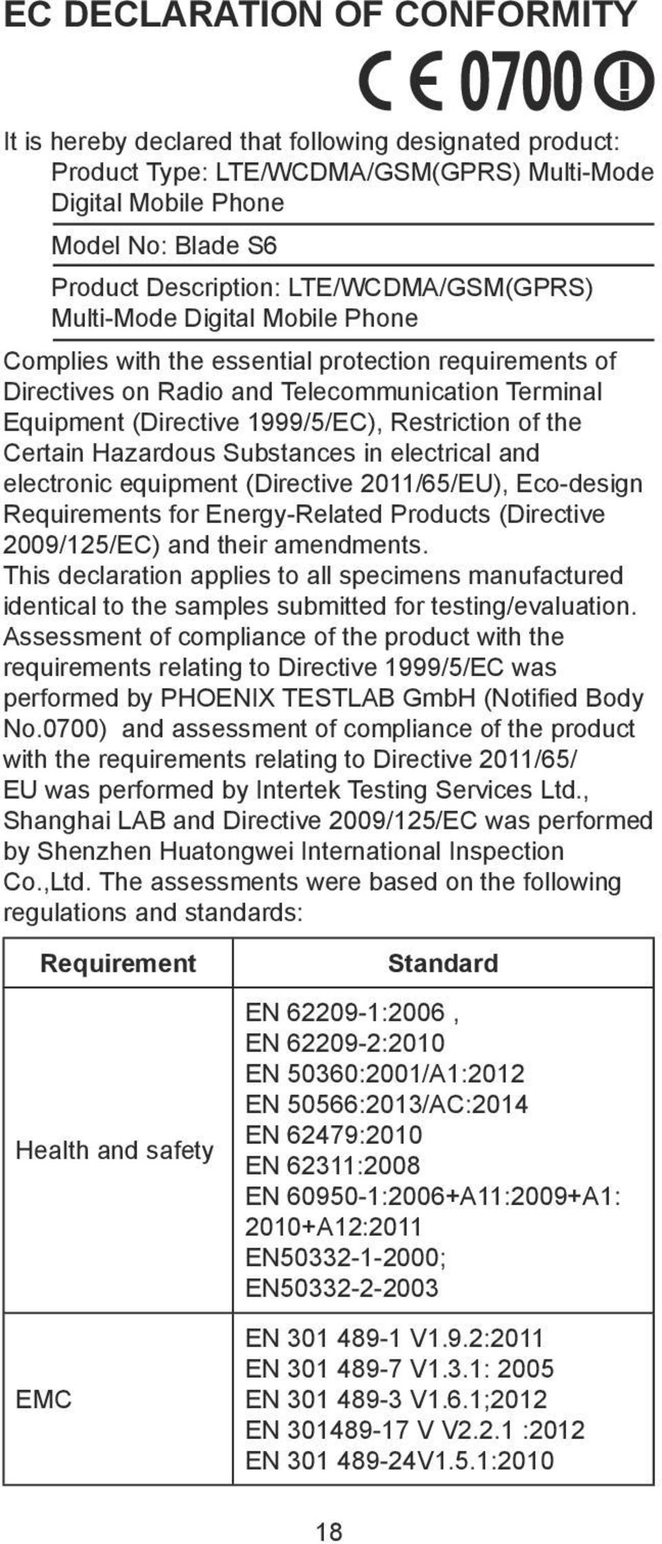 Restriction of the Certain Hazardous Substances in electrical and electronic equipment (Directive 2011/65/EU), Eco-design Requirements for Energy-Related Products (Directive 2009/125/EC) and their