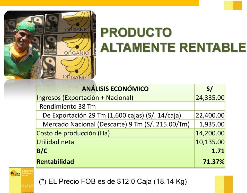 00 Mercado Nacional (Descarte) 9 Tm (S/. 215.00/Tm) 1,935.