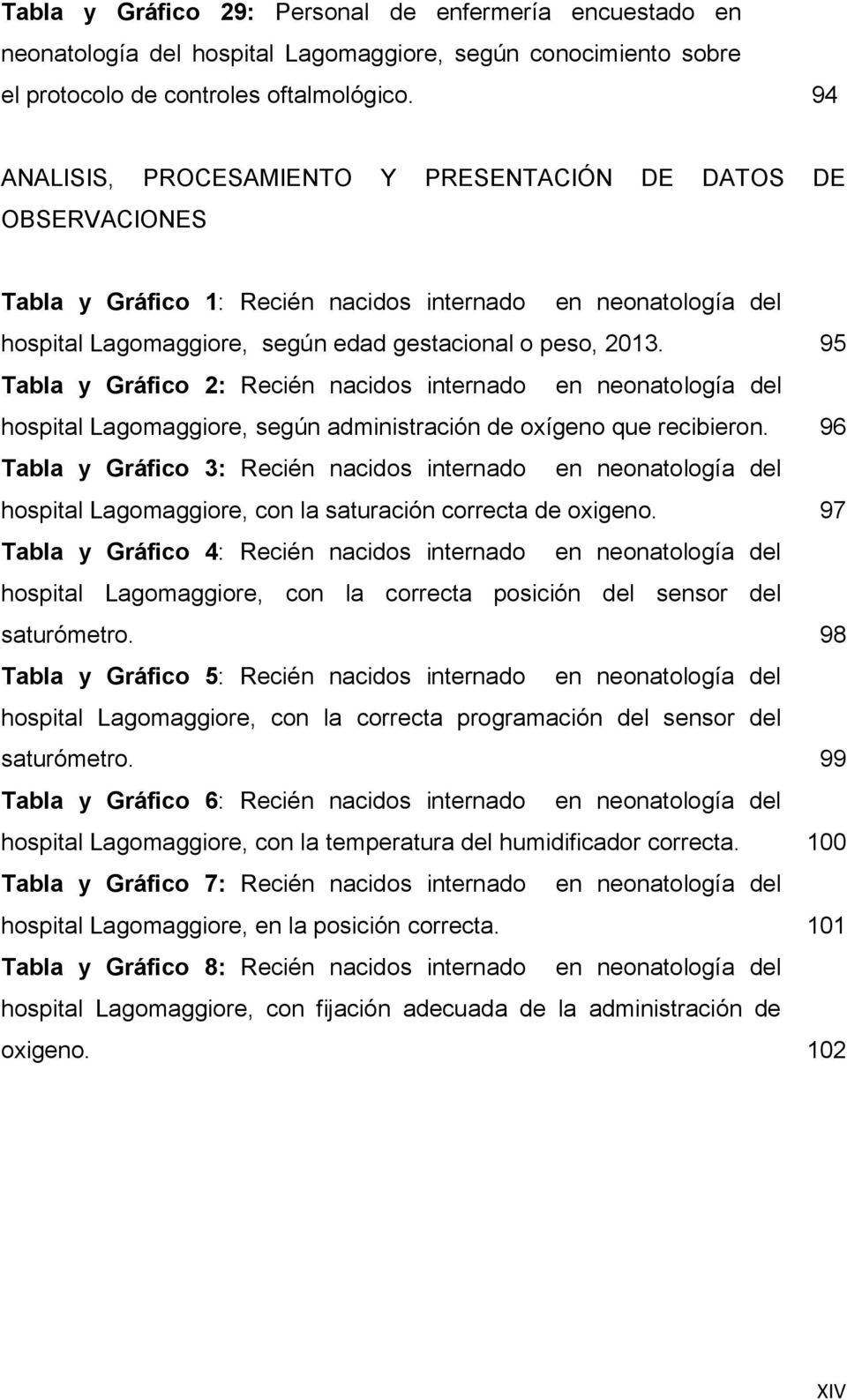 95 Tabla y Gráfico 2: Recién nacidos internado en neonatología del hospital Lagomaggiore, según administración de oxígeno que recibieron.