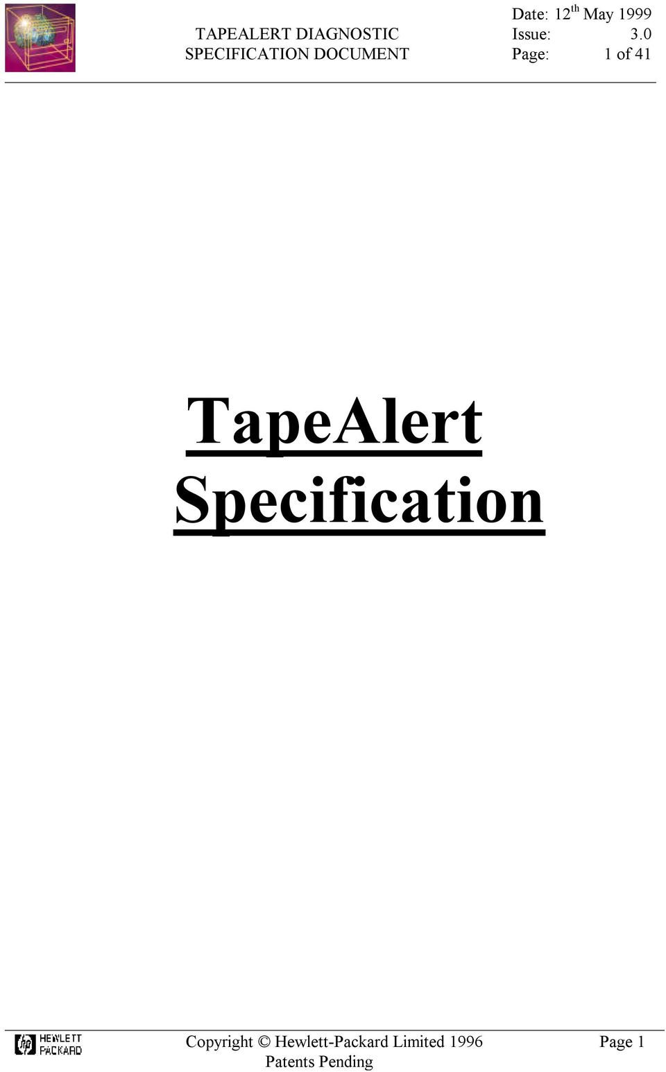 Specification Copyright
