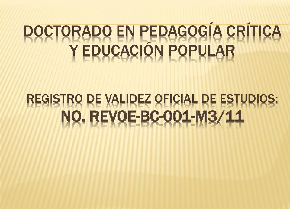 REGISTRO DE VALIDEZ OFICIAL
