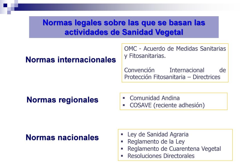 Convención Internacional de Protección Fitosanitaria Directrices Normas regionales Comunidad Andina