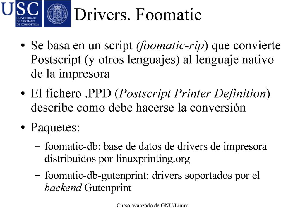lenguaje nativo de la impresora El fichero.