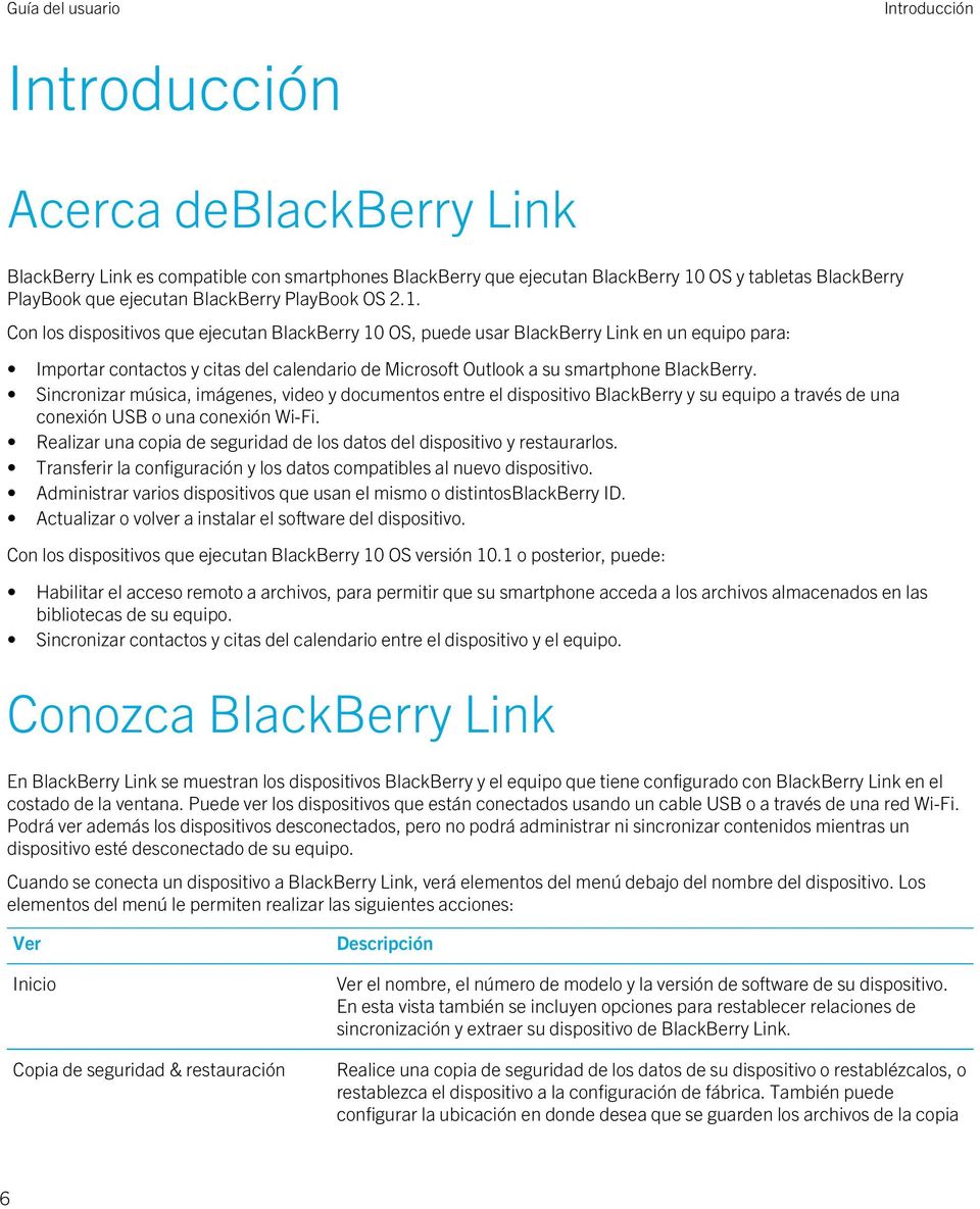 Con los dispositivos que ejecutan BlackBerry 10 OS, puede usar BlackBerry Link en un equipo para: Importar contactos y citas del calendario de Microsoft Outlook a su smartphone BlackBerry.