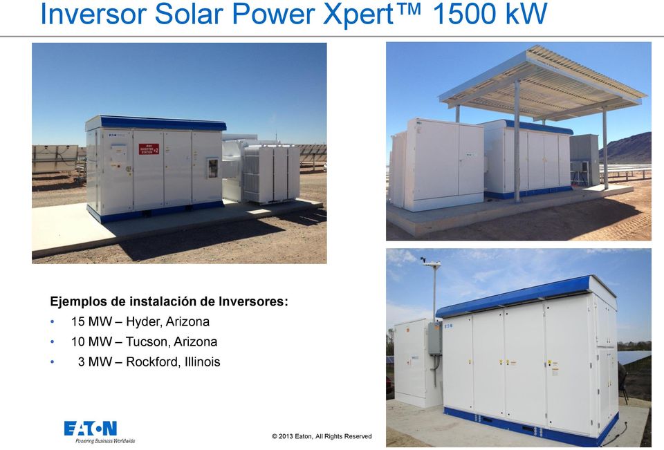 Inversores: 15 MW Hyder, Arizona