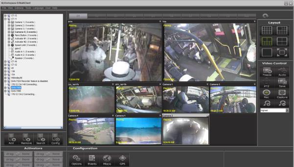 ARQUITECTURA SCI Vision y cameras son instalados en el vehículo El video es grabado y