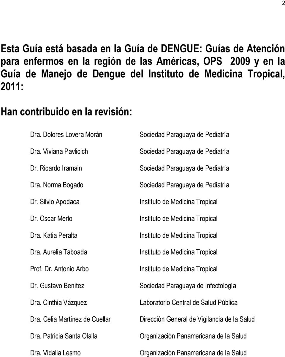 Gustavo Benítez Dra. Cinthia Vázquez Dra. Celia Martínez de Cuellar Dra. Patricia Santa Olalla Dra.