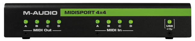 Conecte uno de los puertos de entrada MIDI de MIDISPORT a la salida MIDI del instrumento externo. 3.