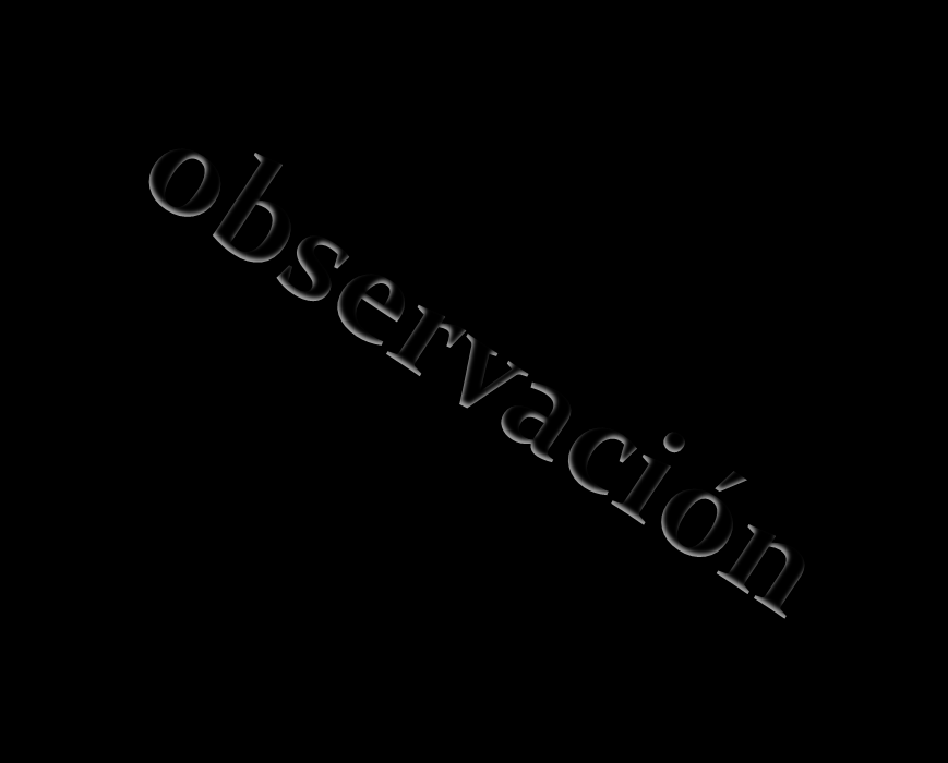 Observación La observación consiste en fijar la atención en una porción del Universo.