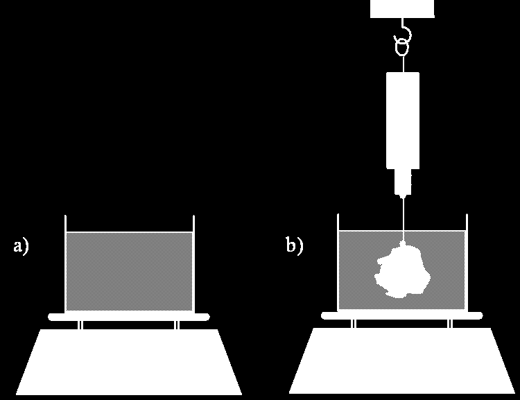 El empuje del líquido puede determinarse mediante la doble pesada indicada en la Figura 6-1. Figura 6-4 2 1 E L L g Consideremos ahora un recipiente con un líquido sobre una balanza (Figura 6-4a).