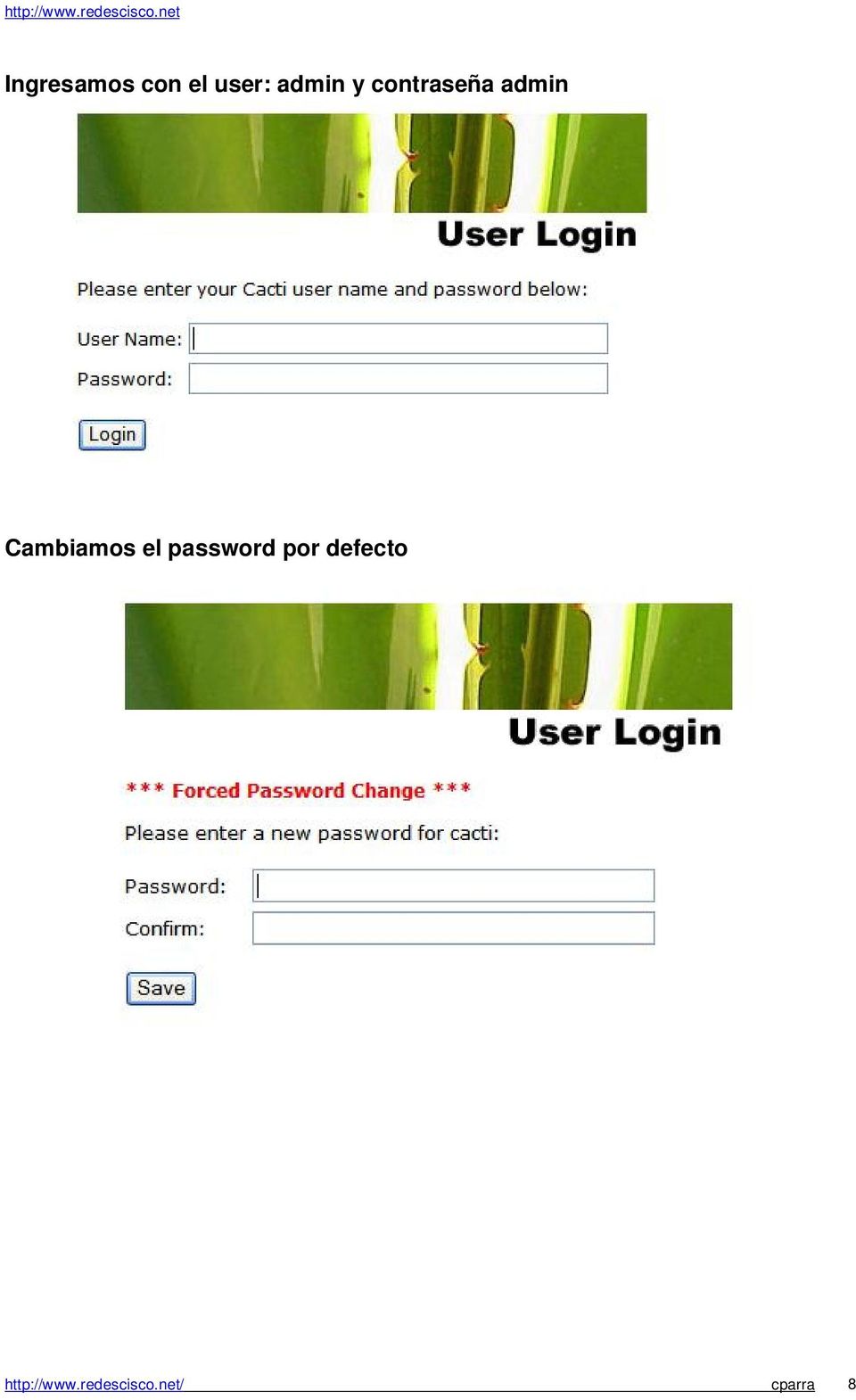 el password por defecto