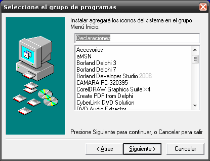 En equipos con Windows Vista es recomendable instalar el sistema en un directorio con permisos de lectura y escritura, por ejemplo en Documentos, ya que dicho S.O.