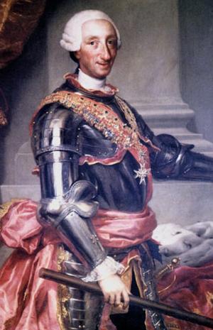 CARLOS III 1759 / 1788 RASGOS: Primogénito De Felipe V e Isabel de Farnesio, rey de Nápoles hasta el año 59. Allí desarrolló una política reformista que desarrollará cuando llegue a España.