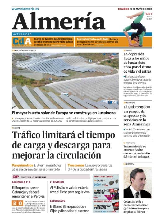 DIARIO DE ALMERÍA Grupo Joly Diario de Almería es uno de los referentes informativos en la provincia de Almería.