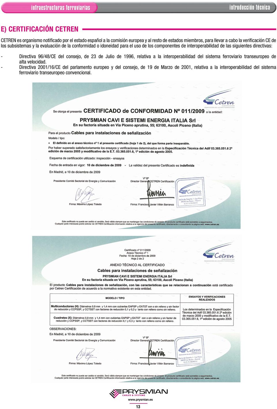 directivas: - Directiva 96/48/CE del consejo, de 23 de Julio de 1996, relativa a la interoperabilidad del sistema ferroviario transeuropeo de alta velocidad.