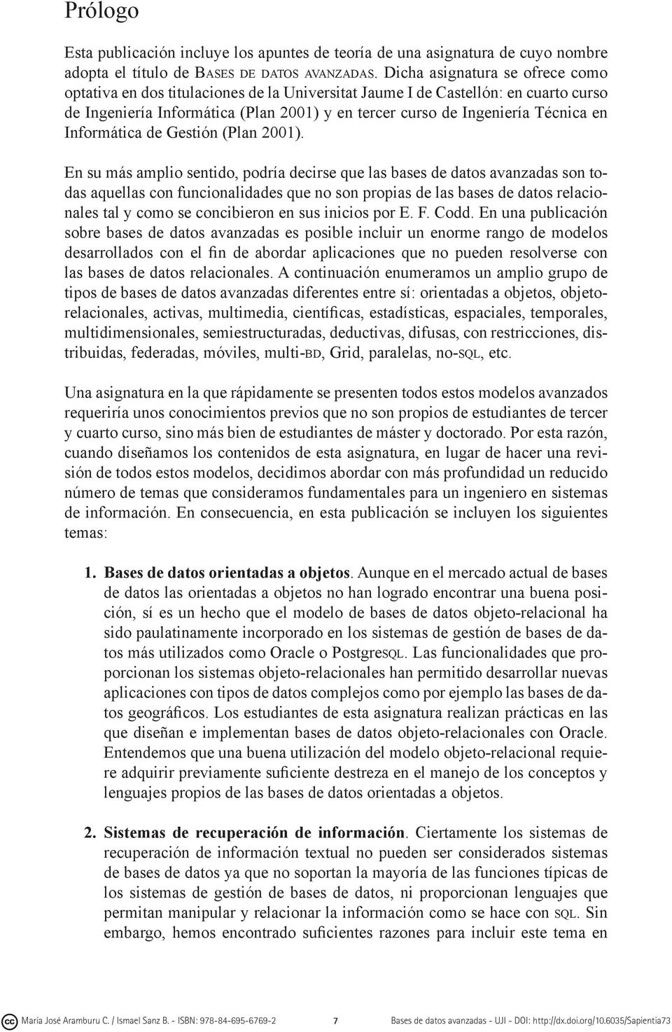 Informática de Gestión (Plan 2001).