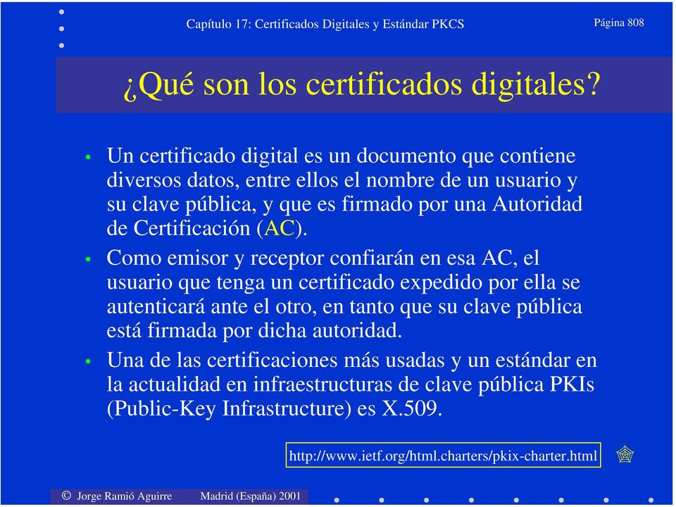 Certificación (AC).