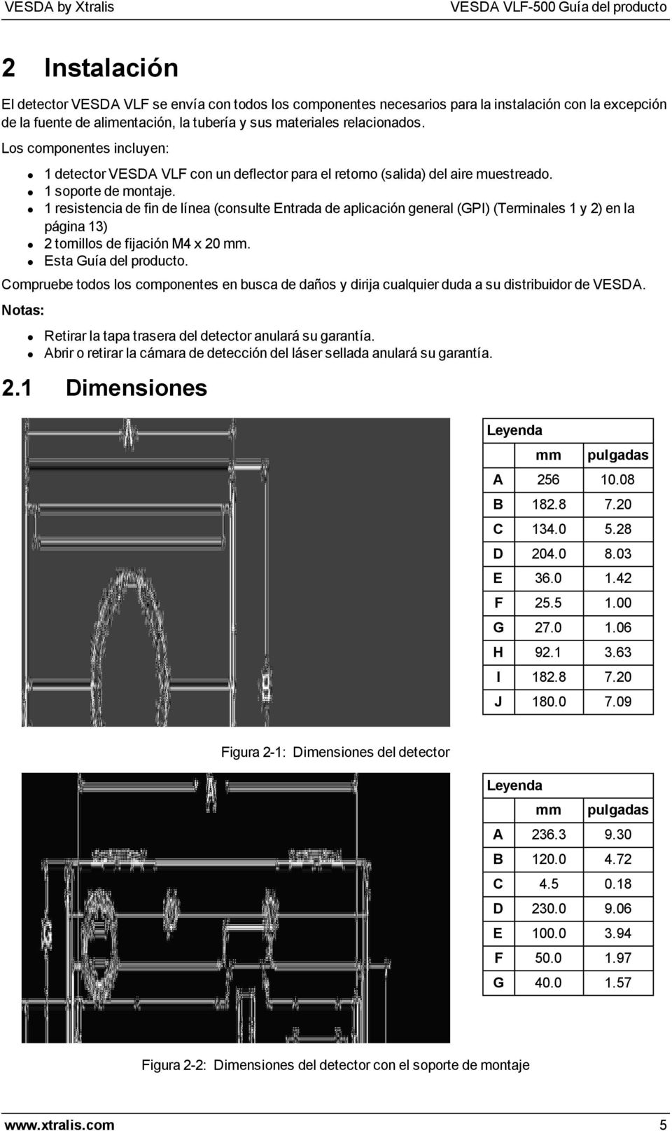 1 resistencia de fin de línea (consulte Entrada de aplicación general (GPI) (Terminales 1 y 2) en la página 13) 2 tornillos de fijación M4 x 20 mm. Esta Guía del producto.