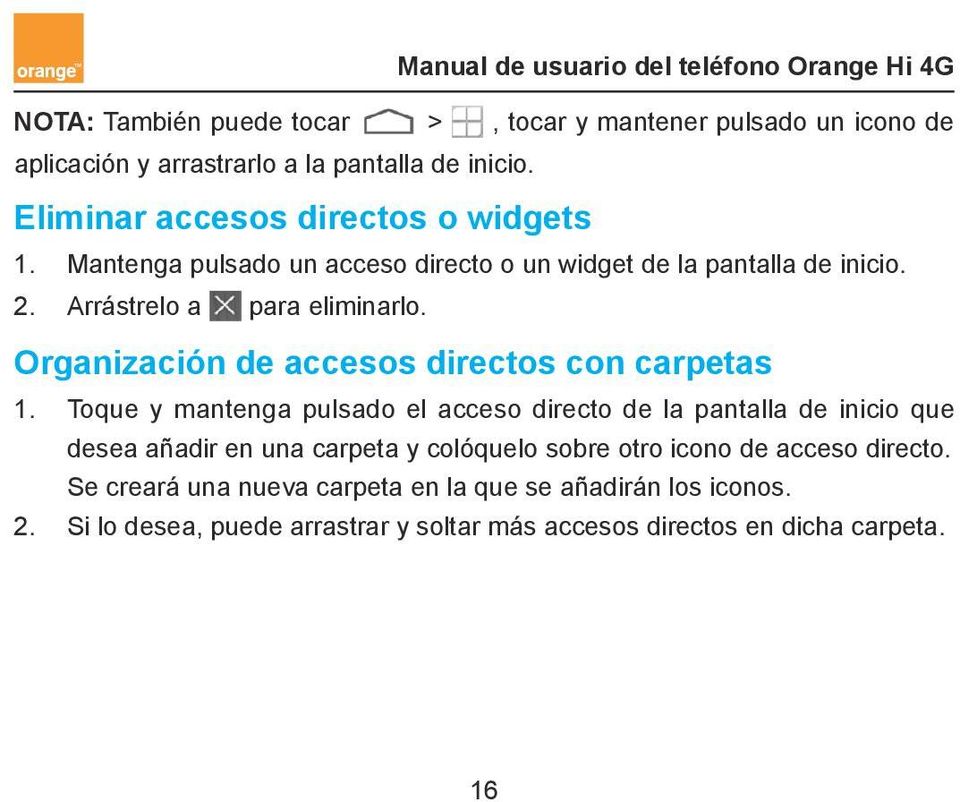 Organización de accesos directos con carpetas 1.