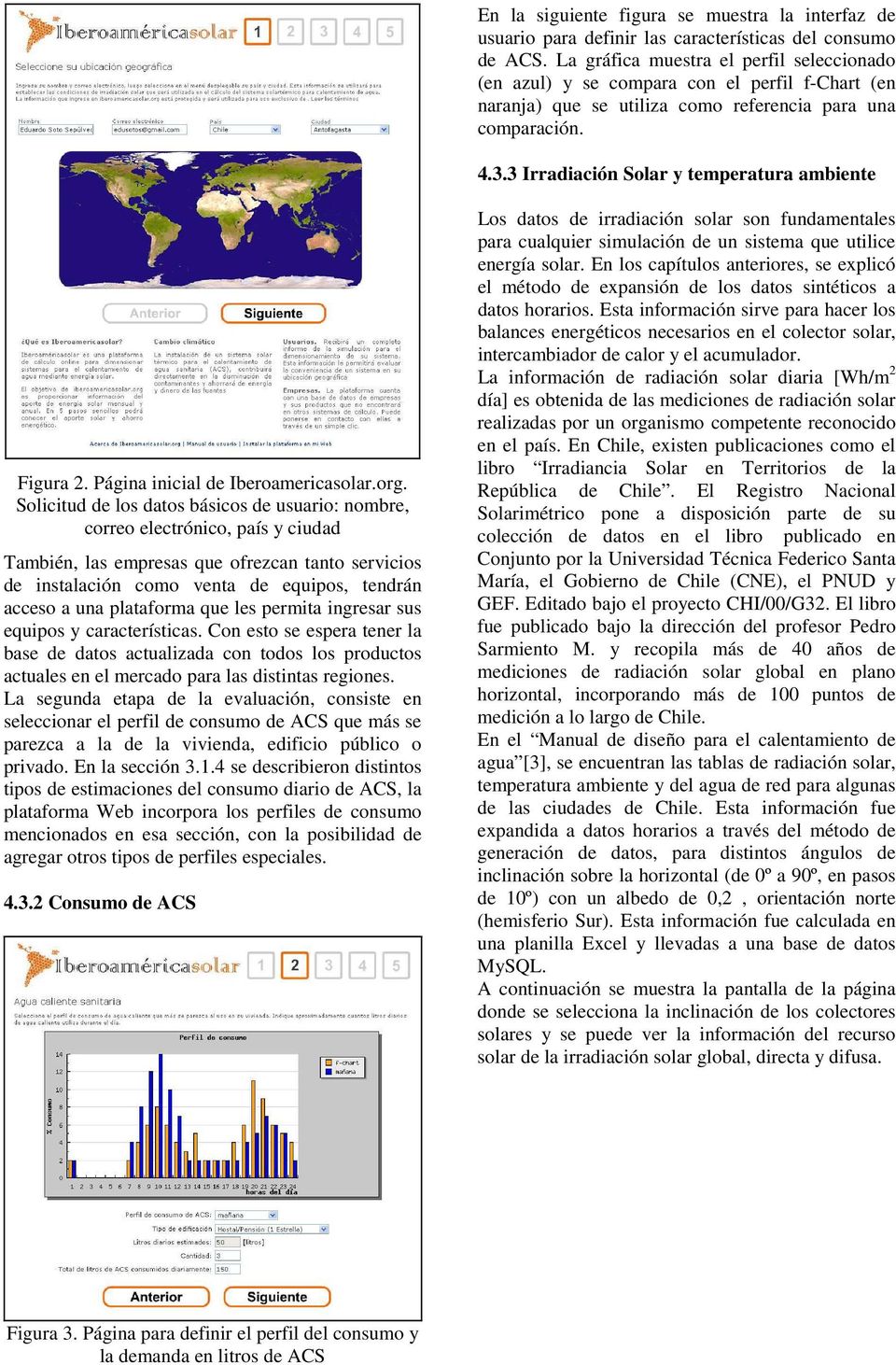 3 Irradiación Solar y temperatura ambiente Figura 2. Página inicial de Iberoamericasolar.org.