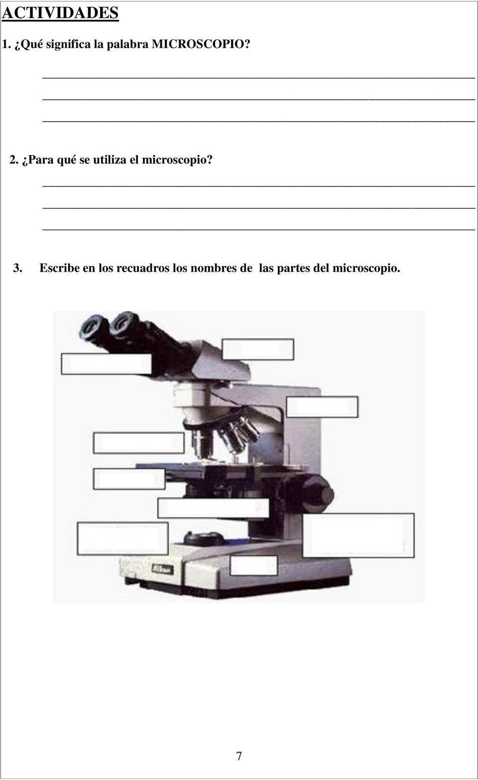 Para qué se utiliza el microscopio? 3.