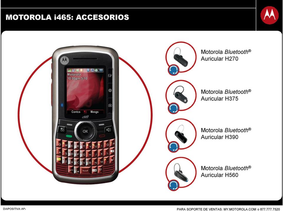 Bluetooth Auricular H375 FPO Motorola