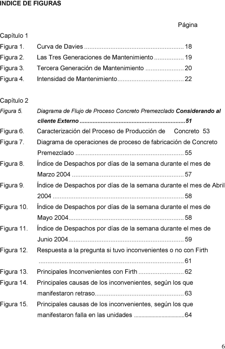 Caracterización del Proceso de Producción de Concreto 53 Figura 7. Diagrama de operaciones de proceso de fabricación de Concreto Premezclado... 55 Figura 8.