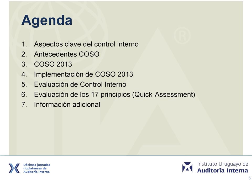 Implementación de COSO 2013 5.