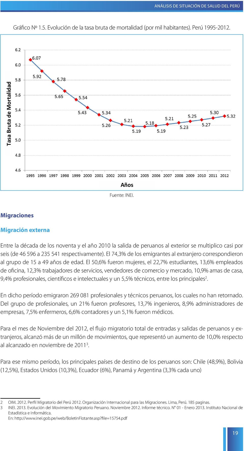 Migraciones Migraciones Migración externa Migración externa Entre la década de los noventa y el año 2010 la salida de peruanos al exterior se multiplico casi por seis (de 46 596 a 235 541