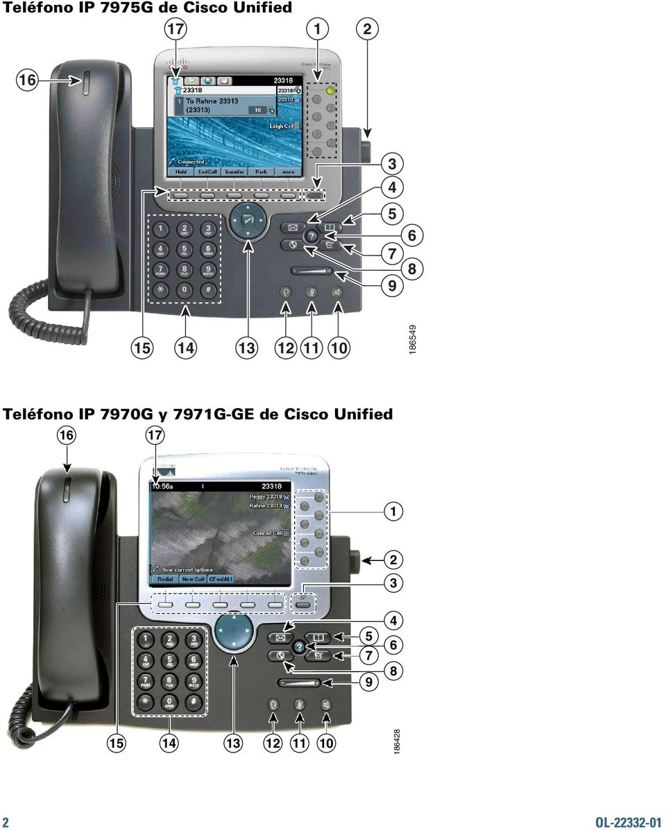 IP 7970G y 7971G-GE de Cisco Unified 16 17 1 2