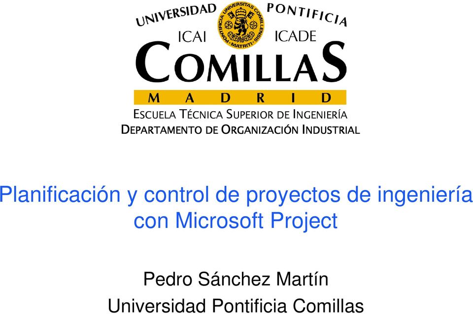 Microsoft Project Pedro Sánchez