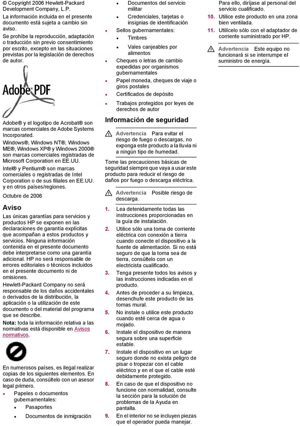 Adobe y el logotipo de Acrobat son marcas comerciales de Adobe Systems Incorporated.