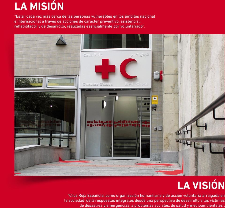 La Visión Cruz Roja Española, como organización humanitaria y de acción voluntaria arraigada en la sociedad, dará respuestas