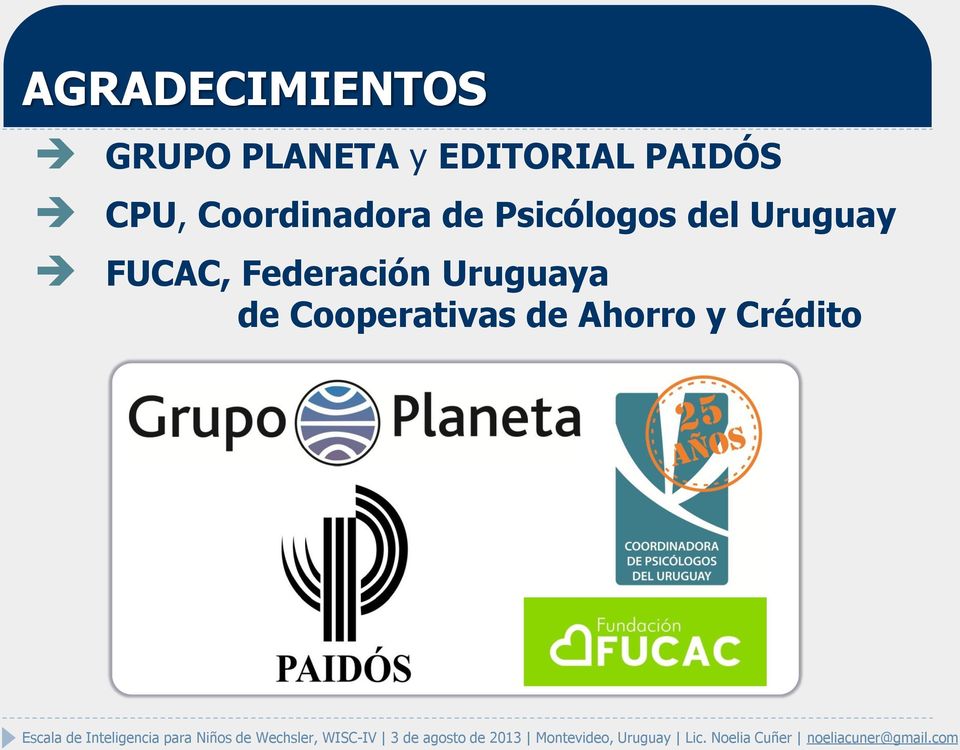 Psicólogos del Uruguay FUCAC,