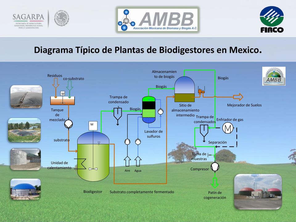 Biogás Sitio de Mejorador de Suelos almacenamiento intermedio Trampa de Enfriador de gas condensados