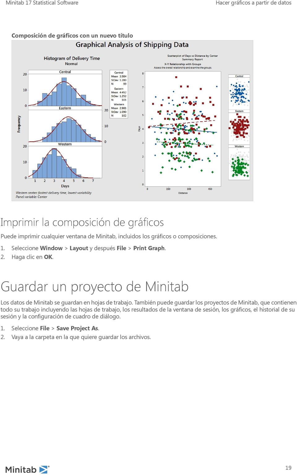 Guardar un proyecto de Minitab Los datos de Minitab se guardan en hojas de trabajo.