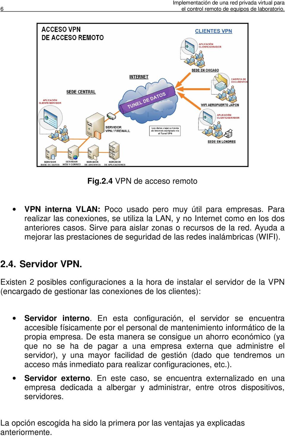 Ayuda a mejorar las prestaciones de seguridad de las redes inalámbricas (WIFI). 2.4. Servidor VPN.